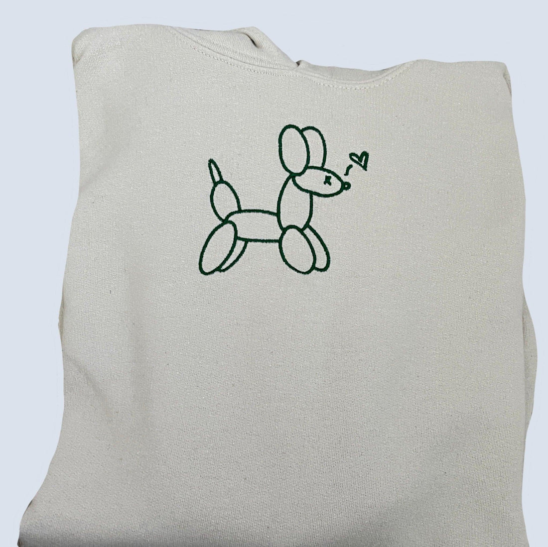 Custom Balloon Dog Embroidered Matching Set Couple Sweatshirt Hoodies