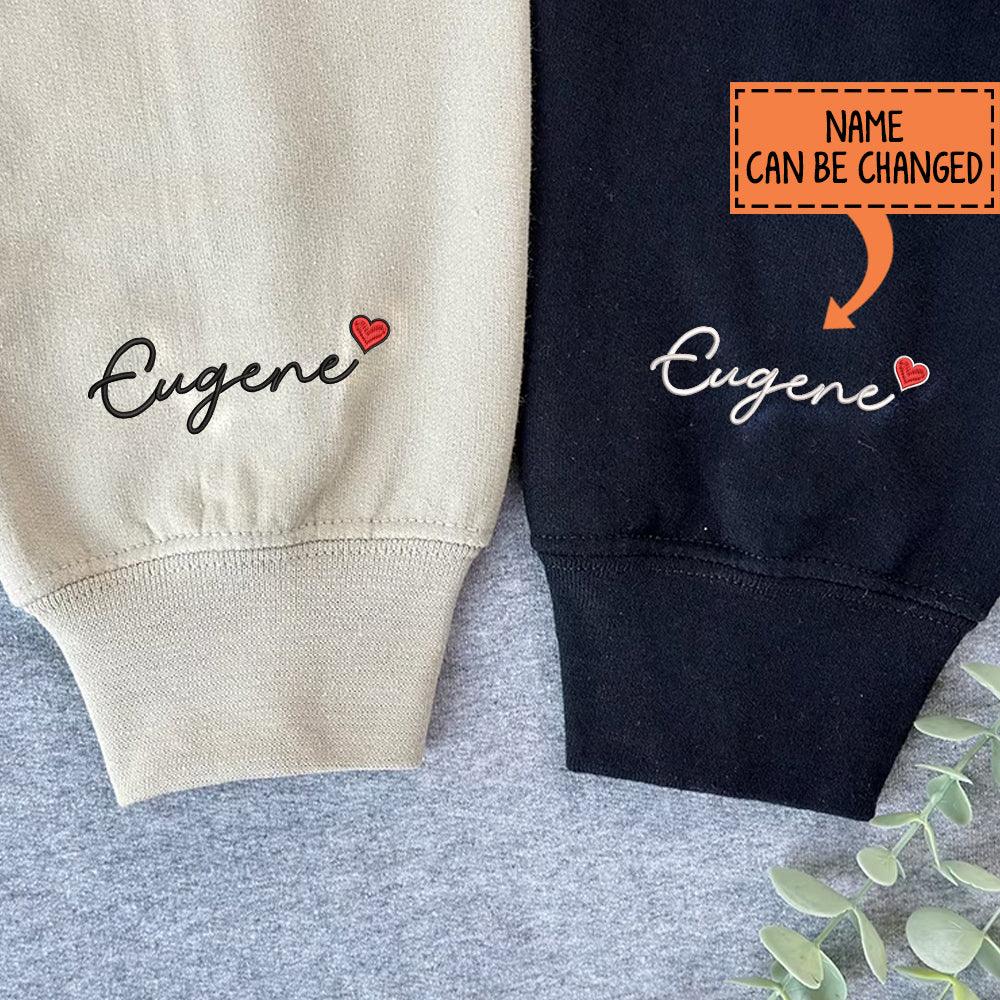 Custom Embroidered Hoodies For Couples, Custom Matching Couple Hoodies, Bunny Couples Cartoon Character Embroidery Sweatshirt