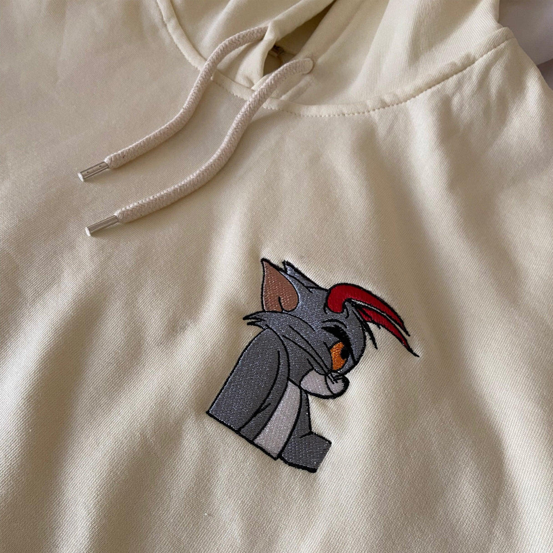 Custom Embroidered Hoodies For Couples, Custom Matching Couple Hoodies, Cartoon Characters Mouse Embroidered Matching Couples Hoodie