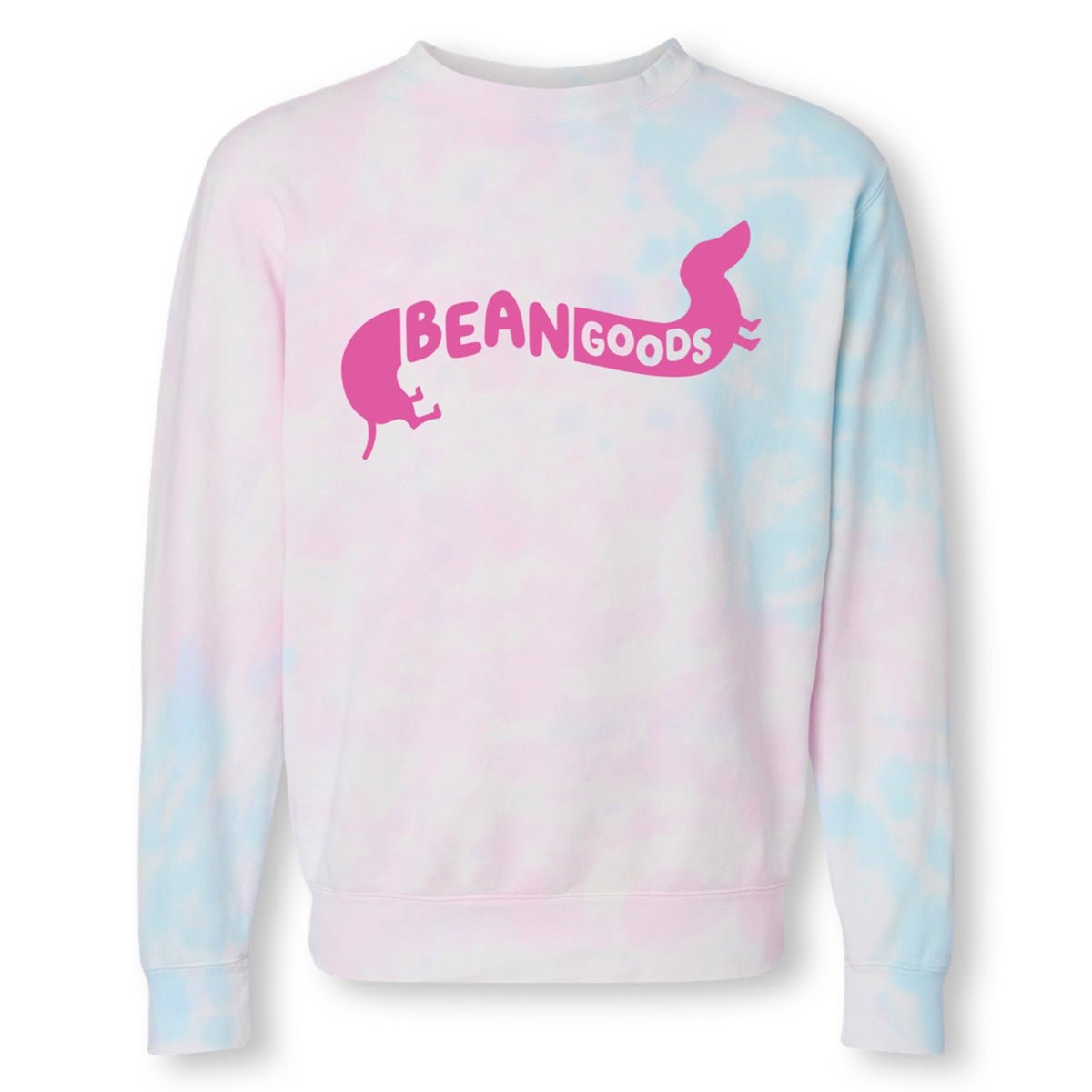 bg signature unisex crew | cotton candy tie-dye - bean goods