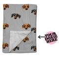 custom doxie print plush blanket 60