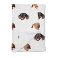 custom doxie print plush blanket 60