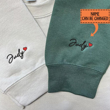 Custom Embroidered Hoodies For Couples, Custom Matching Couple Hoodies, Cartoon Mouse Heart Couples Embroidered Matching Couples Hoodie